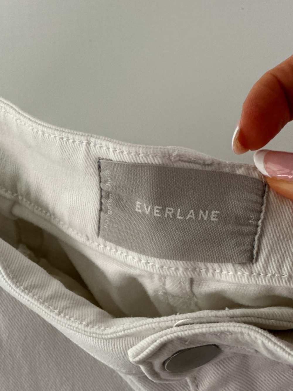 Everlane Utility Barrel Pant High Rise Cropped Organic Cotton Bone White Size 2 - Picture 5 of 11